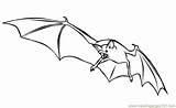 Bats Printable Coloring Flying Bat Pages Mammals Color sketch template