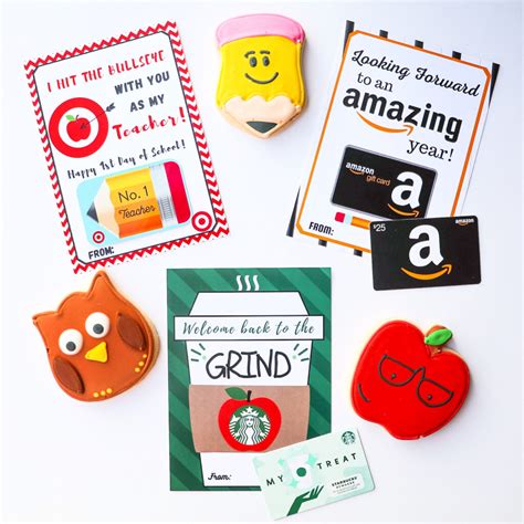 target starbucks  amazon teacher gift card  printables