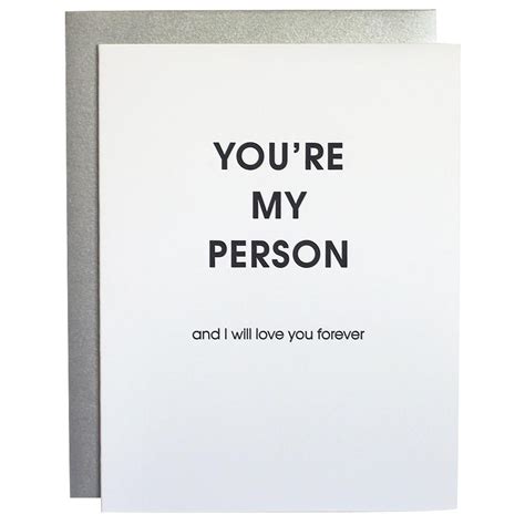 you re my person letterpress card chez gagné