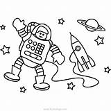 Astronaut Coloring Chibi sketch template