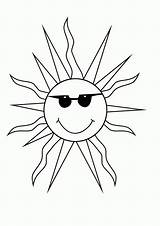 Coloring Sun Pages Summer Pool Happy Sunglasses Printable Drawing Bethesda Clipart Kids Sheet Cute Sheets Rays Print Suns Comments Clipartqueen sketch template