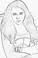 Meninas Cyrus Miley Pintar Hanna Hupont Colorare Garotas Colora sketch template