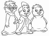 Disney Coloring Pages Kids Chipmunks sketch template