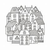 Coloring Pages Etsy Houses House sketch template