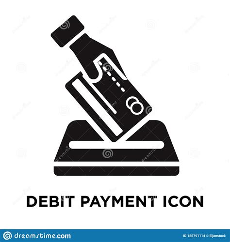 debit payment icon vector isolated  white background logo  stock