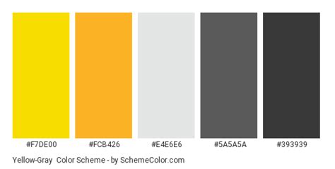 Yellow And Grey Color Scheme