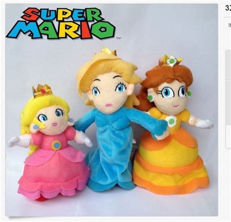 3x super mario bros plush princess peach daisy rosalina toy stuffed plush doll