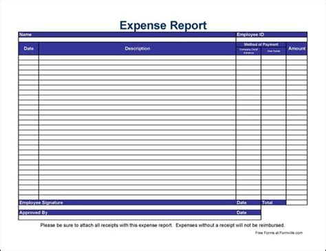 simple expense report  formville