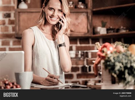 Phone Call Delighted Image And Photo Free Trial Bigstock