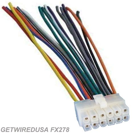 getwiredusa fx dual car audio  pin stereo wire harness radio power plug mail  clip