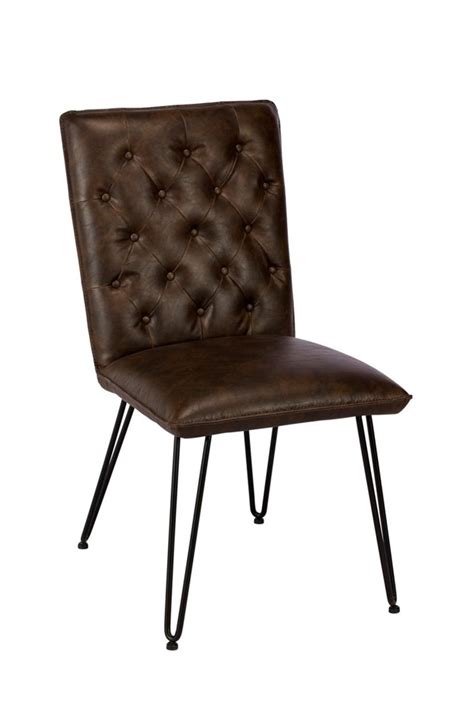 lewis dining chair real leather dark brown