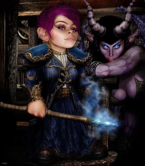 illustration de clint langley female gnome world of warcraft warcraft