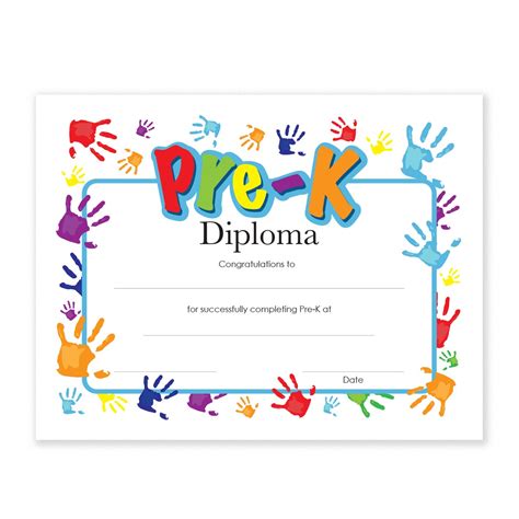 pre kindergarten diploma  printable