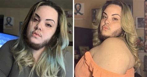 woman finally embraces her beard after years of shaving and waxing