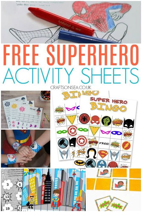 printable superhero activity sheets superhero games  kids