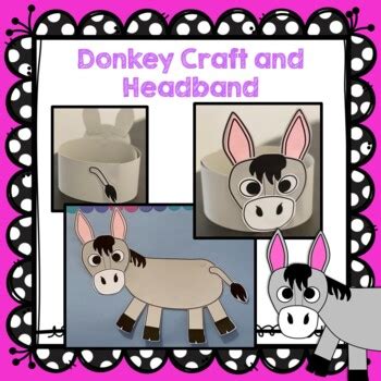 donkey craft  donkey headband  kinderbeez tpt