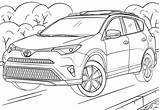 Toyota Coloring Rav4 Pages Printable Cars Drawing Categories Supercoloring sketch template