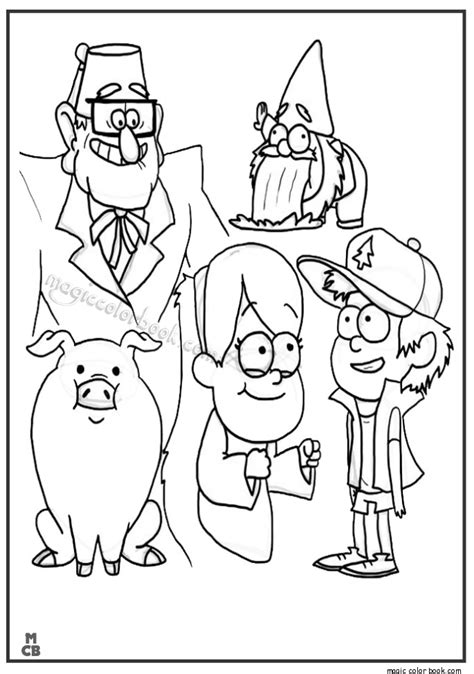gravity falls coloring pages  print  getcoloringscom