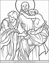 God John Coloring Saint Thecatholickid sketch template