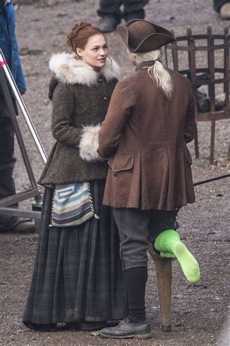 Sophie Skelton Filming Outlander Season 4 In Dunure 03