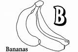 Banana Coloring Pages Bunch Letter Netart Sheets Choose Board sketch template
