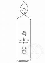 Candle Easter Symbols sketch template