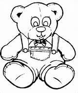 Bear Coloring Christmas Teddy Pages Getdrawings sketch template