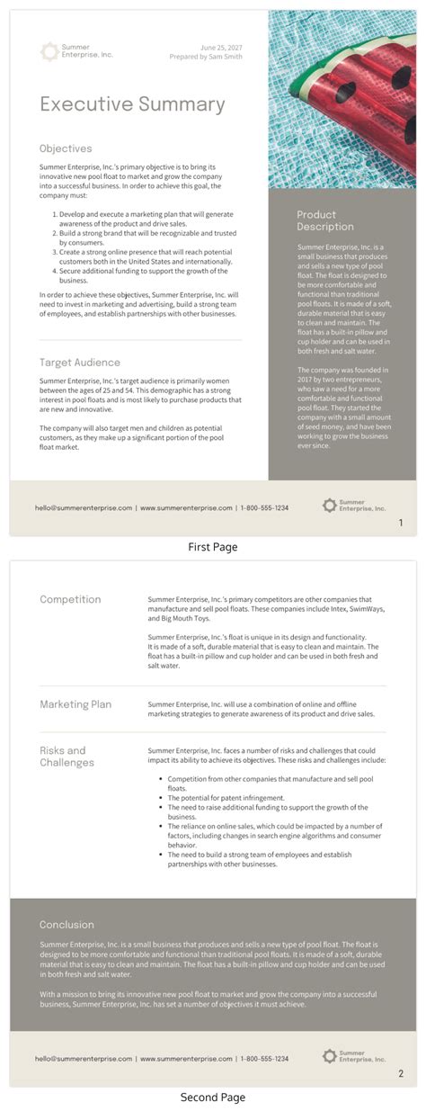 executive briefing template