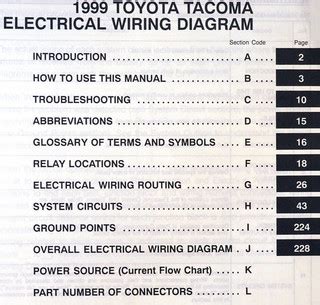 toyota tacoma electrical wiring diagrams original factory manual factory repair manuals