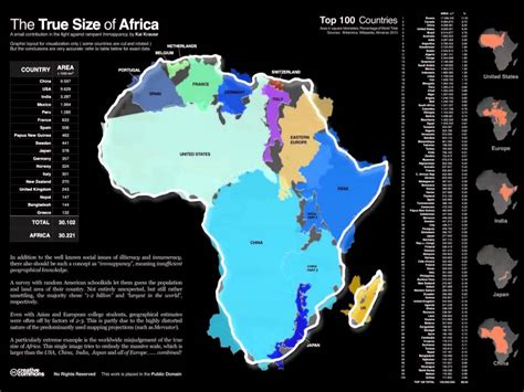 real size  africa  world map