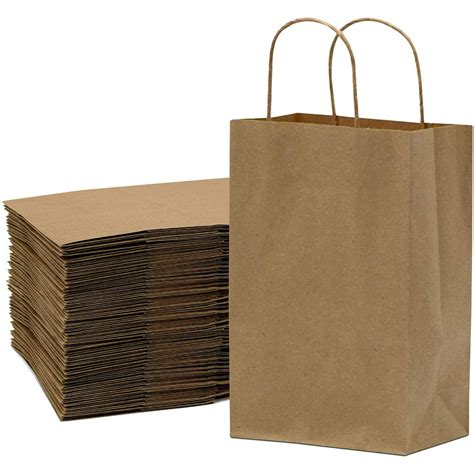 brown paper bags  handles xx inches  pcs paper shopping bags bulk gift bags kraft