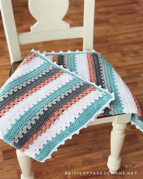 crochet blanket pattern  quick simple pattern daisy cottage designs