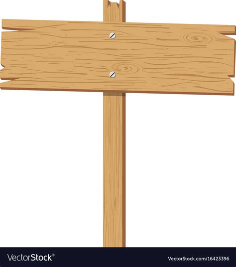 wooden sign vector