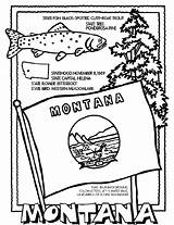 Montana Coloring Crayola Pages State Flag Au Color Symbols sketch template