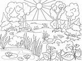 Naturaleza Bosque Encantado sketch template
