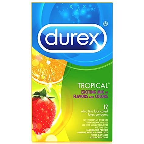durex tropical flavors condom 12 count import it all