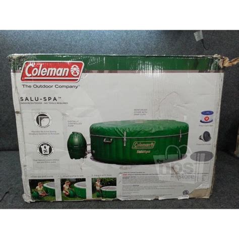 Coleman 90363e Saluspa Inflatable 6 Person Hot Tub Green