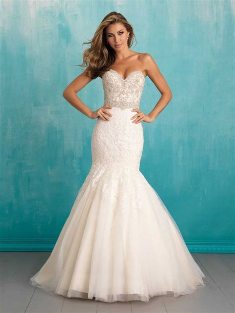 Picture Of Mermaid Wedding Gown Features Beading Empire Strapless