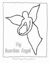 Angel Guardian Embrace Coloring Outline Color Wings Template Simplified Form Guide Drawings Outstretched Arms Word Added 86kb 792px Gif sketch template