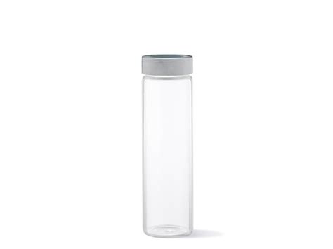18 oz clear glass water bottle thermo steel