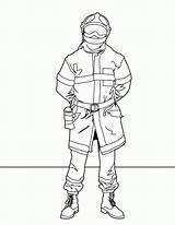 Coloring Firefighter Pages Popular sketch template