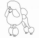 Coloring Standard Poodles Powered sketch template