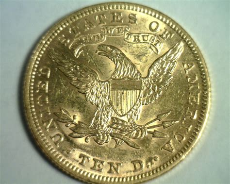 ten dollar liberty gold uncirculated unc nice original coin bobs