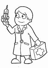 Doctor Coloring Pages Clipart Kids Holding Needle Clipartbest Az Print Line Clip Library Popular Utilising Button Insertion Codes sketch template