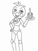Chica Animatronics Coloring Pages Color Printable Bright Colors Favorite Choose Kids sketch template