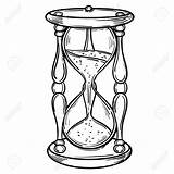 Hourglass Reloj Lapiz Relojes Sablier sketch template