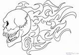 Pages Skull Coloring Draw Skulls Flames Flaming Step Fire Drawing Colouring Graffiti Heart Dice Gangster Printable Gangsta Scenery Drawings Color sketch template
