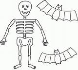 Squelette Skeletal Personnages Coloringhome sketch template