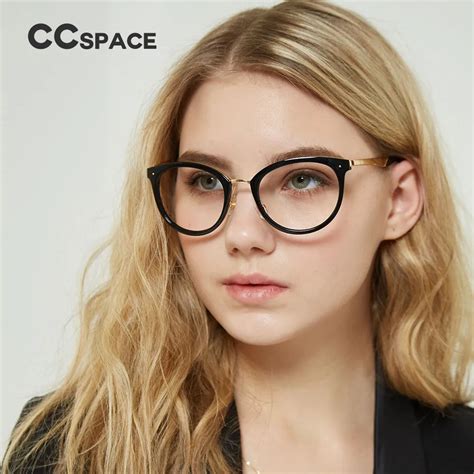 buy ccspace 45545 ladies round matal glasses frames