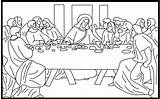 Supper Vinci Sheets Lent Bible Davinci Abendmahl Ceia Ausmalbild Bestcoloringpagesforkids Pintar Coloriage Letzte Vitrais sketch template